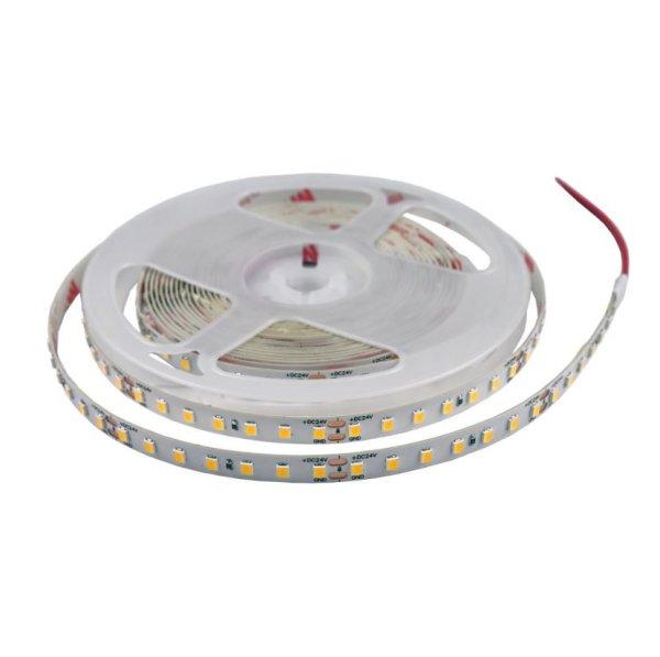 LED szalag 2835, 24V, 126LED/m, 10W/m, RA80, 5m/tekercs, 3000K - IP20