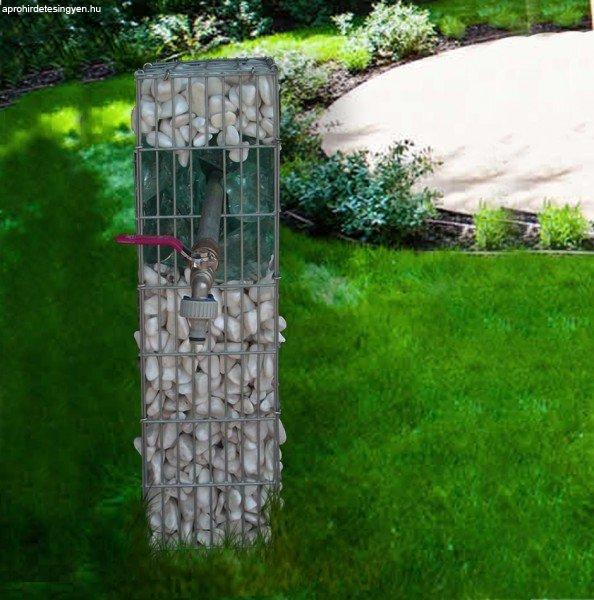 GABION NÉGYSZÖG OSZLOP KERTI CSAPHOZ