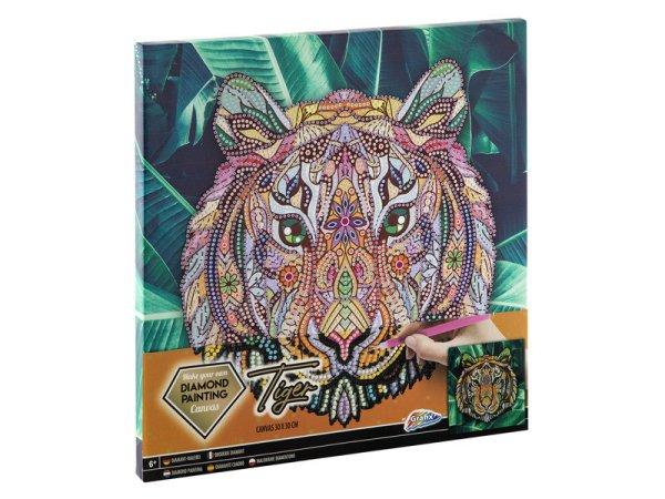 Grafix - Gyémántfestés vászonra Tigris 30 x 30 cm