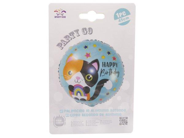 Héliumos fólia lufi 45 cm Happy Birthday állatos
