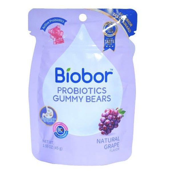 Biobor Probiotics Gummy Bears szőlő ízű probiotikumos gumicukor macik 45g