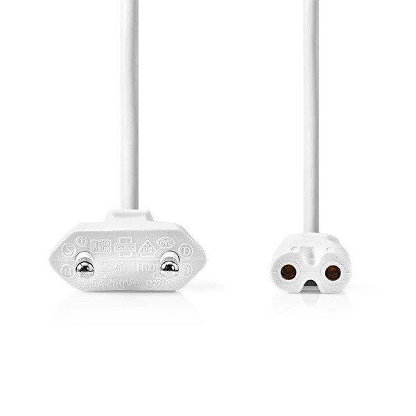 Nedis CEGL11040WT20 táp kábel IEC-320-C7, 2 x 0.75 mm, hossz 2m, fehér