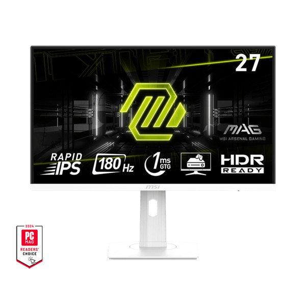 MSI Monitor GAMING MAG 274PFW Rapid IPS 27" FHD 1920x1080, 1000:1 CR,
300cd/m2, 1ms, 180Hz, DP, 2x HDMI, White