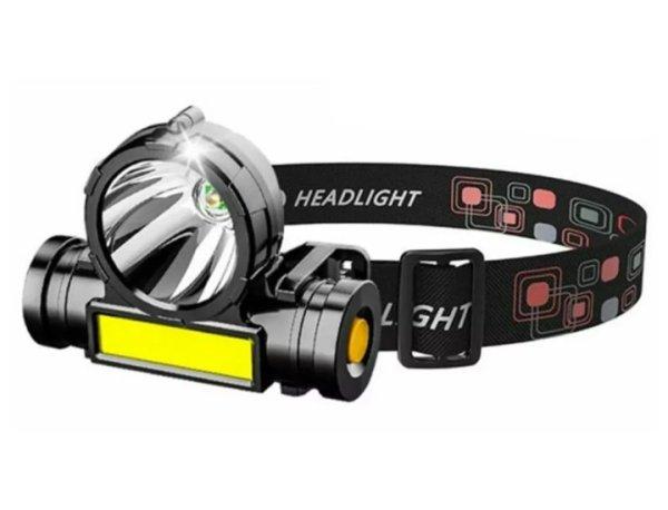 COB+XPE led fejlámpa, 3W, TÖLTHETŐ