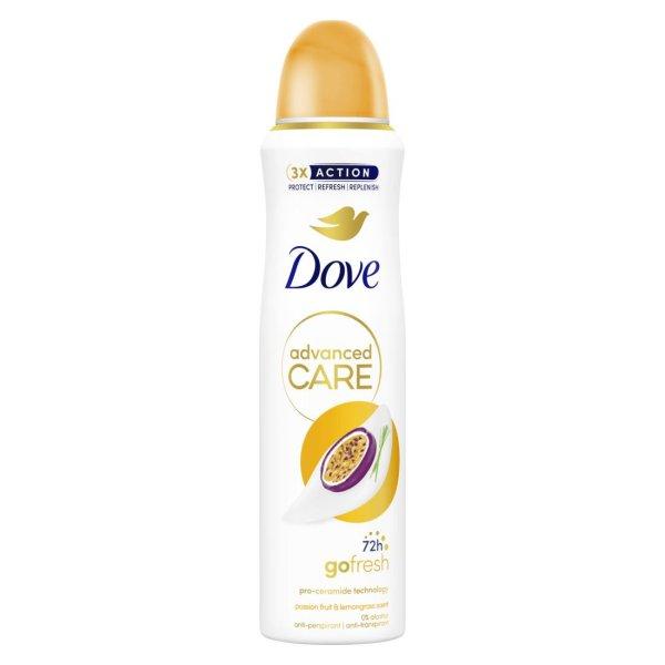 Dove Izzadásgátló spray Advanced Care Passion Fruit & Lemongrass
(Anti-Perspirant) 150 ml