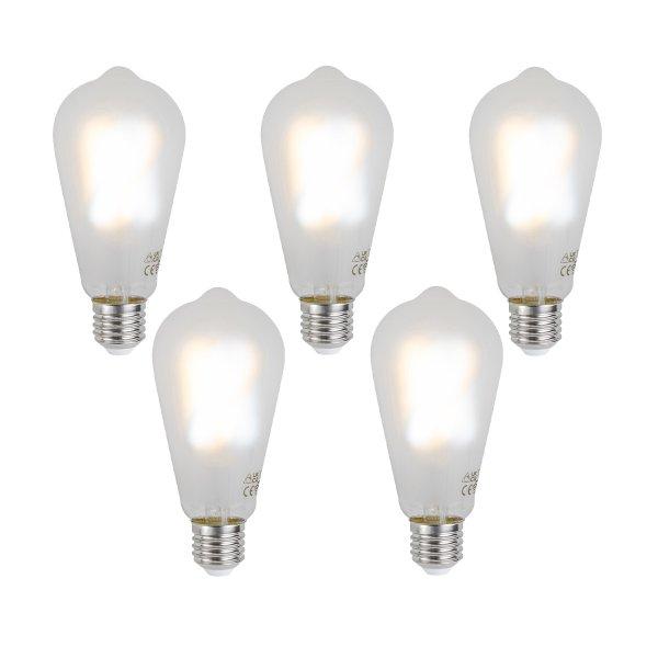 5 db Okos E27 Dimmelhető LED Izzó ST64 Matt 7W 806 lm 2700-6500K