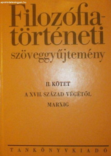 Filozófiatörténeti szöveggyűjtemény II. A XVII. század végétől Marxig
- Simon Endre (szerk.)