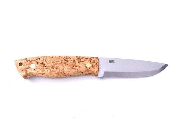 Brisa Trapper 95 Elmax Scandi / Stabilized Curly Birch / Sheath Bushcraft 95