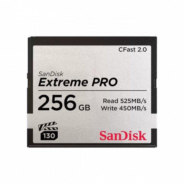 SanDisk CFAST 2.0 Extreme PRO kártya 256GB, 525MB/S, VPG130 (173445)