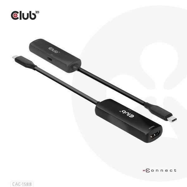 Club 3D Átalakító - CAC-1588 (USB-C Gen 2 to HDMI 4K120Hz, HDR10, DSC 1.2,
USB-C 100W PD3.0, aktív)