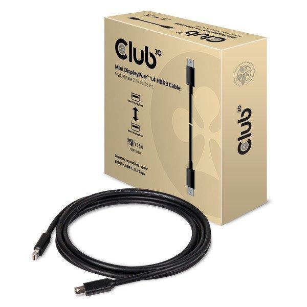 Club 3D Kábel - CAC-1164 (Mini DP 1.4, 8K60Hz, 34 AWG, 2m, M/M, 32.4Gbps, DSC)