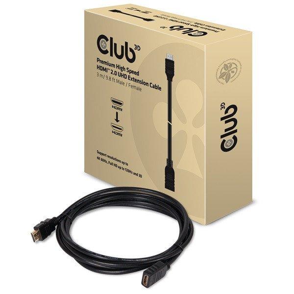 Club 3D Kábel - CAC-1321 (HDMI 2.0 M/F, 5m, 4K@30Hz, 10.2Gbps, Ethernet)
