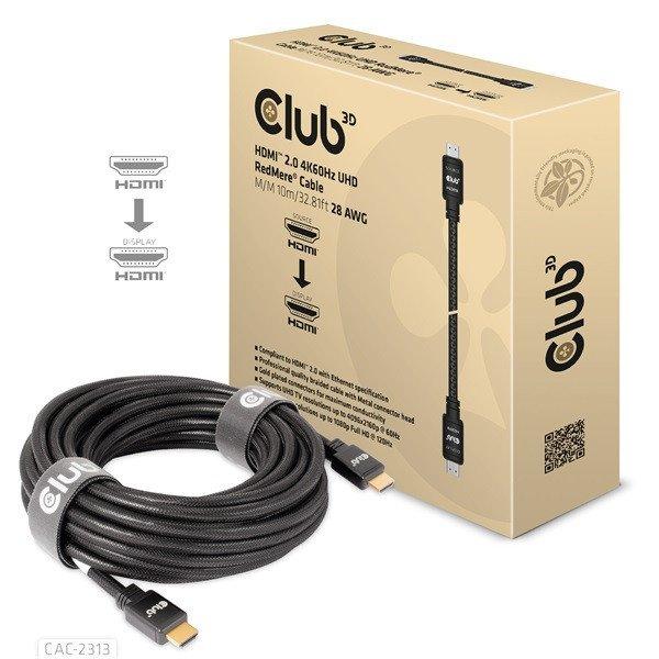 Club 3D Kábel - CAC-2313 (HDMI 2.0, 4K60Hz, M/M, 10m, RedMere, Uni-directional)