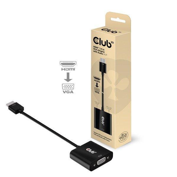 Club 3D Átalakító - CAC-1302 (HDMI 1.4 to VGA + Audio, 1080p@60Hz, Micro USB
power)