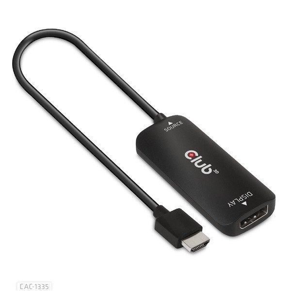 Club 3D Átalakító - CAC-1335 (HDMI+Micro USB to DP, 4K120Hz/8K30Hz, M/F,
aktív átalakító)