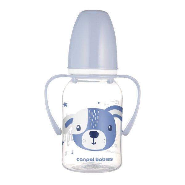 Canpol babies Keskeny nyakú cumisüveg fogantyúval, CUTE ANIMALS, 120 ml,
kutya