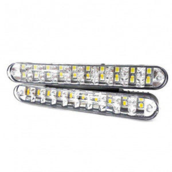 Univerzális autós LED nappali menetfény, DRL, 2x8W, E4 jelöléssel