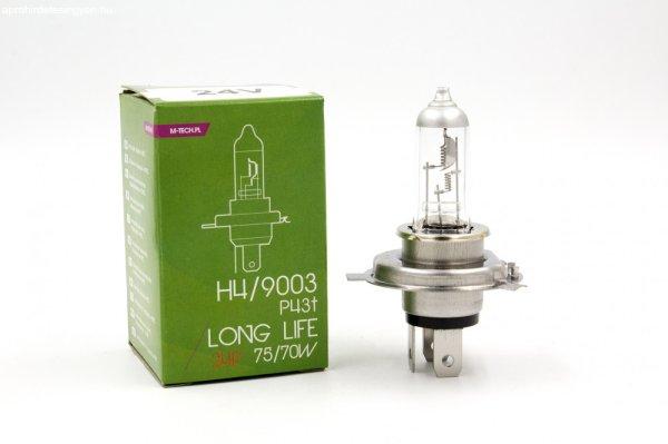 M-Tech, H4 Izzó, 24V 75/70W, Long Life