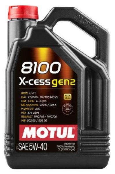 Motul, X-CESS Gen2, 8100 Motorolaj 5W-40, 4L