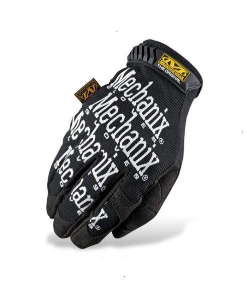 Mechanix Original fekete taktikai kesztyű fehér felirattal