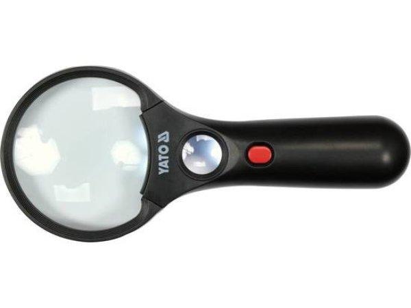 YT-73845 Kézi nagyító 3,5X/45X LED világítással 3 AAA elemmel