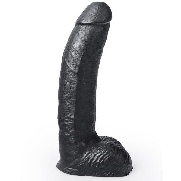 HUNG SYSTEM - REALISZTIKUS VIBRÁTOR FEKETE SZÍNŰ GEORGE 22 CM