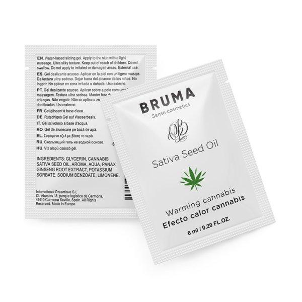 BRUMA - SATIVA MAGOLAJ CSÚSZÓ GÉL MELEGÍTŐ KANNABISZ ÍZ 6 ML