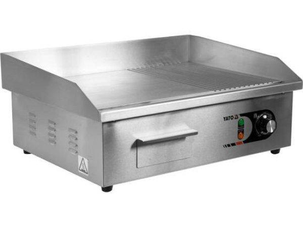 YATO GASTRO elektromos grill 550 mm 3000 W lapos és bordázott sütőlap