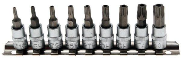 BGS-2165 Adapteres Torx készlet lyukas 1/4"" T10-T50