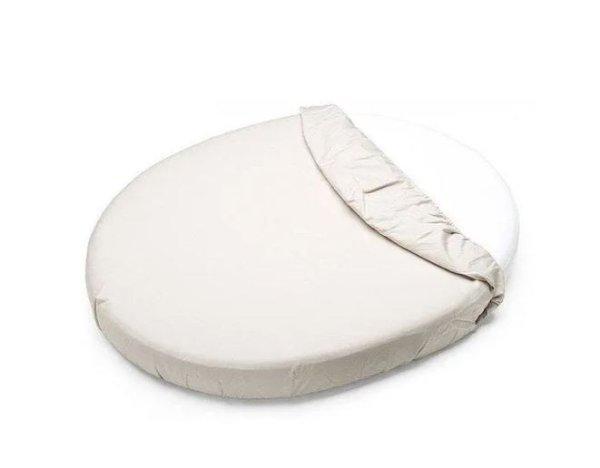 Petite&Mars Vízhatlan lepedő ovális kiságyakhoz Soft Dream Oval 84x50 White