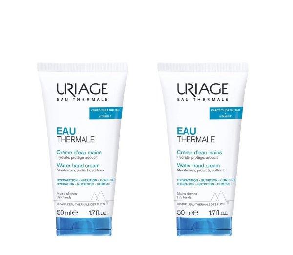 Uriage Krémkészlet száraz és repedezett kezekre Eau Thermale
(Water Hand Cream Set) 2 x 50 ml