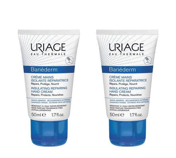 Uriage Védő és regeneráló kézkrém
készlet Bariéderm (Insulating Repairing Hand Cream Set) 2 x 50 ml