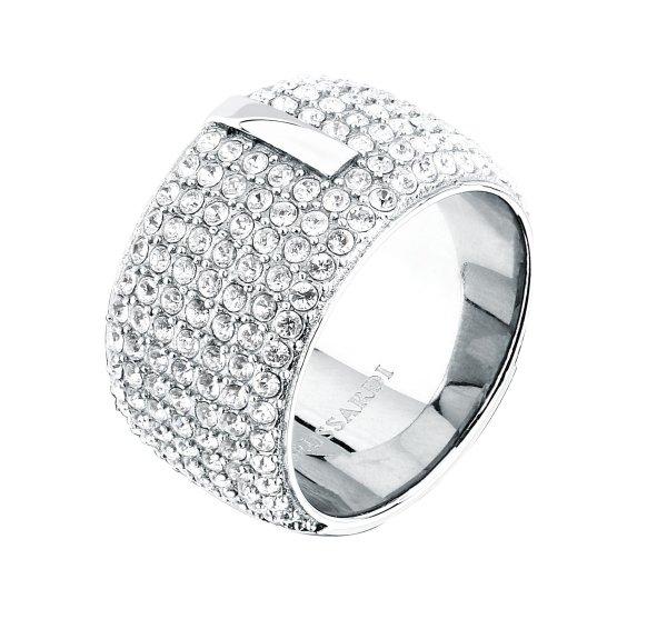 Trussardi Jellegzetes női gyűrű kristályokkal T-Round
TJAYF1801 54 mm