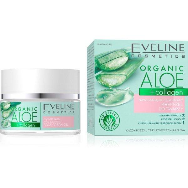 Eveline organic aloe+collagen hidratáló és nyugtató éjszakai és nappali
arcgél 50 ml