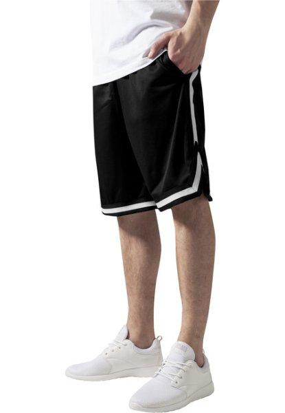 Urban Classics Stripes Mesh Shorts blkblkwht