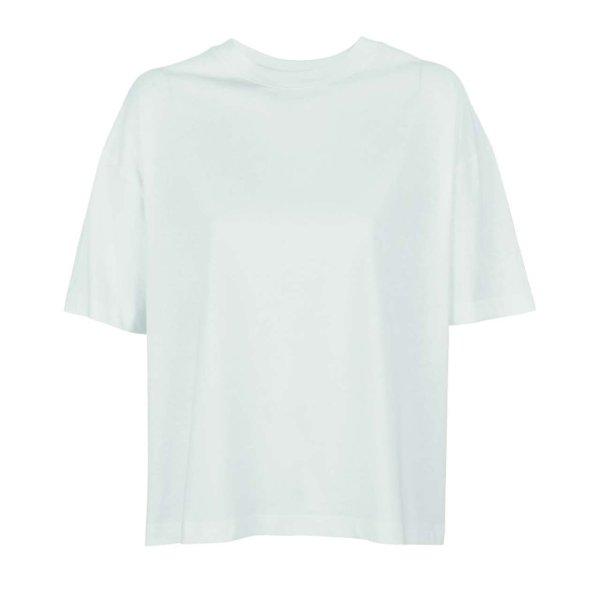 Női BOXY organikus, széles fazonú rövid ujjú póló, SOL'S SO03807,
White-XL