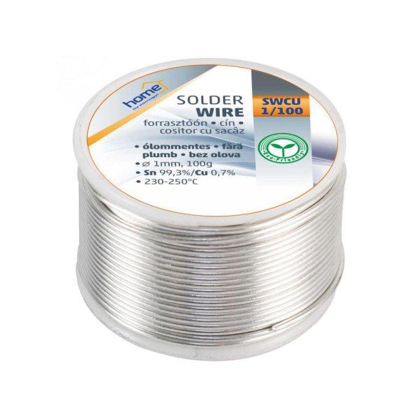 Home SWCU 1/100 forrasztóón 1mm, 100g, európai gyártótól származó
kiváló minőségű forrasztóón, összetétel: SN/PB: 60/40%, gyanta
