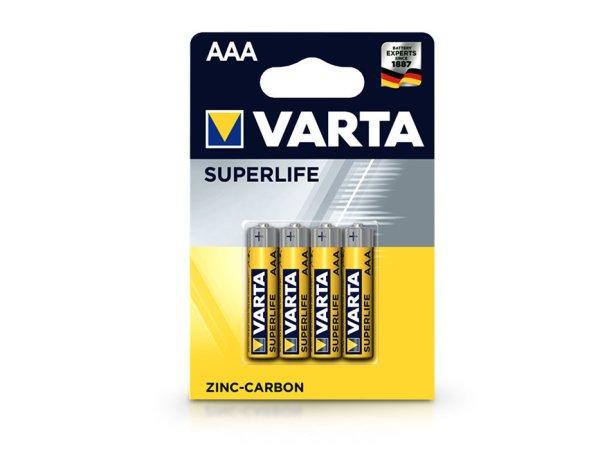 VARTA Super Heavy Duty Zinc-Carbon AAA ceruza elem - 4 db/csomag