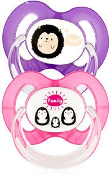 Baby-Nova szilikon fogszabályzós cumi 18+ hó 2db/csom. - lila süni/ pink
pingvin