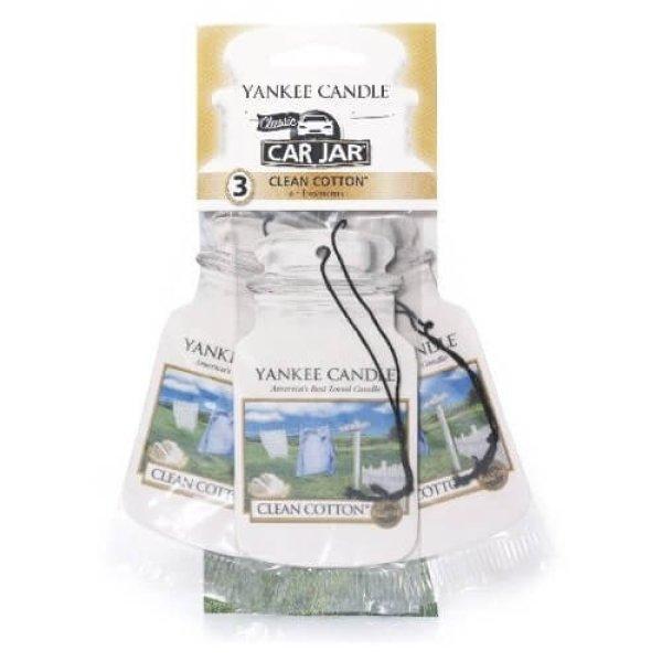 Yankee Candle Papír autósillatosító Tiszta pamut (Clean
Cotton) 3 db