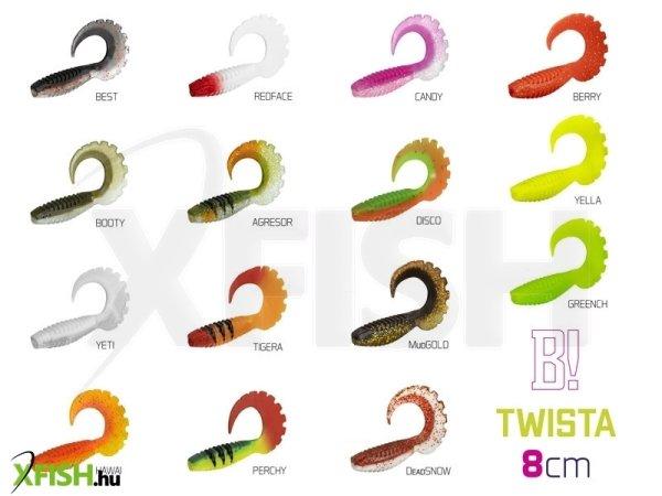 Delphin Gumihal Twista Uvs Berry 8cm 5db/csomag