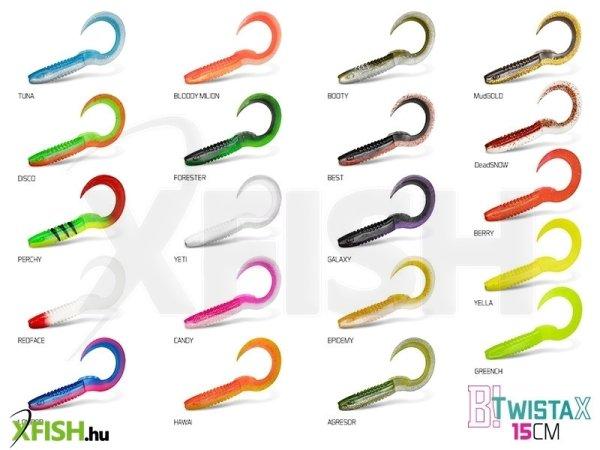 Delphin Gumihal Twistax Eeltail Uvs Candy 15cm 5db/csomag