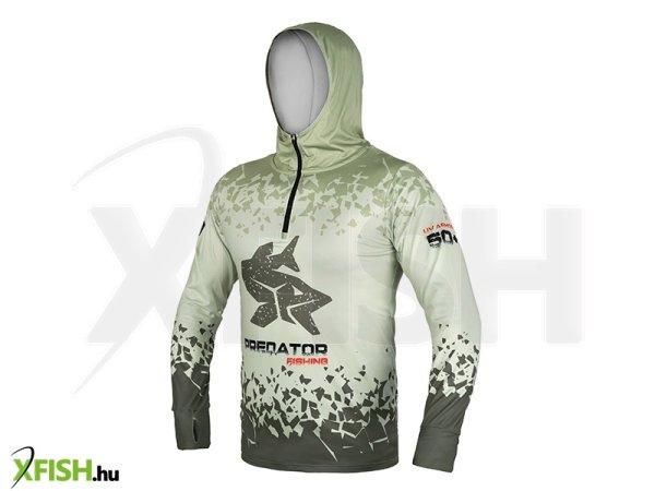 Delphin Uv Armor 50+ Kapucnis Hosszúujjú Póló Zöld L