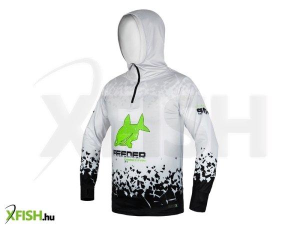 Delphin Uv Armor 50+ Kapucnis Hosszúujjú Póló Fehér S