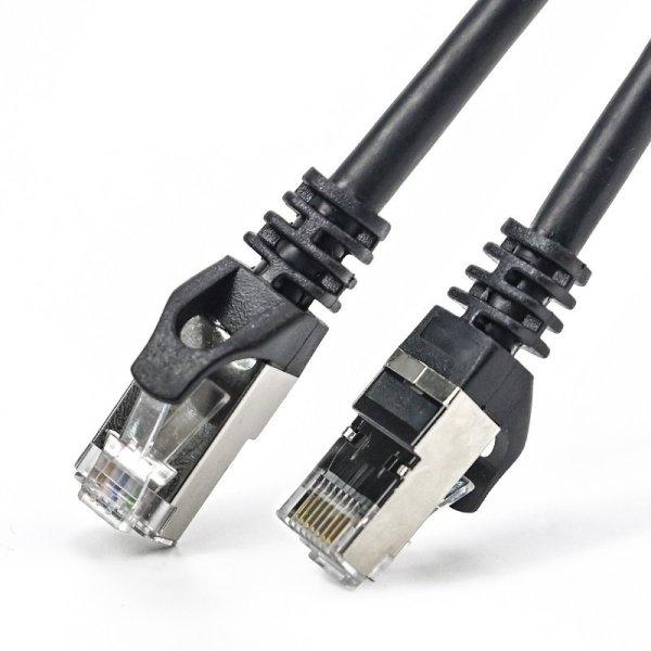 Nestron NCN-P1C6SF-1CLSBK S/FTP patch kábel, Cat6, LSOH/LSZH, réz, fekete, 1 m