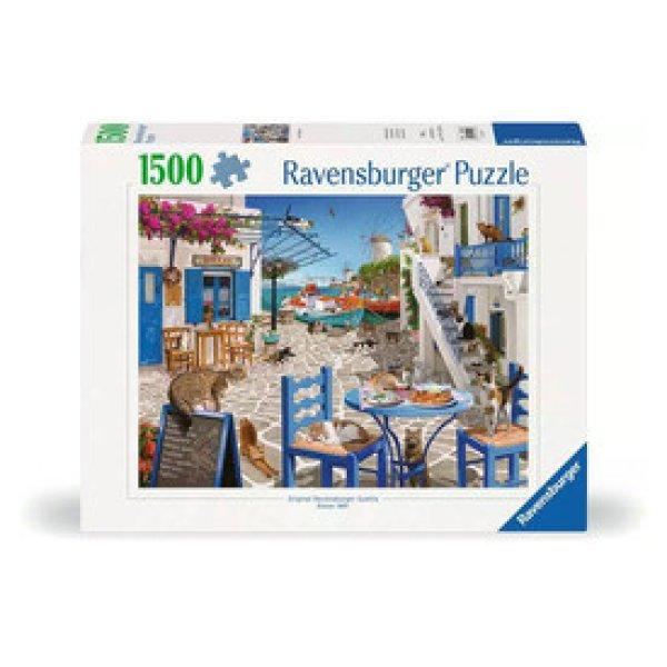 Puzzle 1500 db - Mykonosz macskái