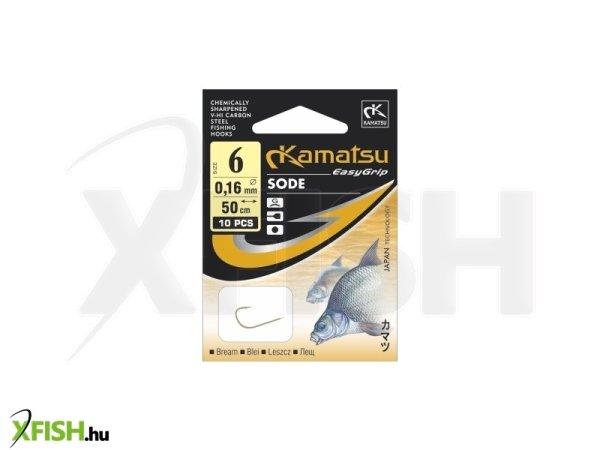 Kamatsu Bream Sode Előkötött Pontyozó Horog Lapkás Arany 50 cm 0,16 cm 6 Gf
10 db/csomag