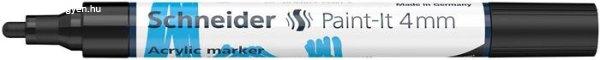 Akril marker, 4 mm, SCHNEIDER "Paint-It 320" , fekete