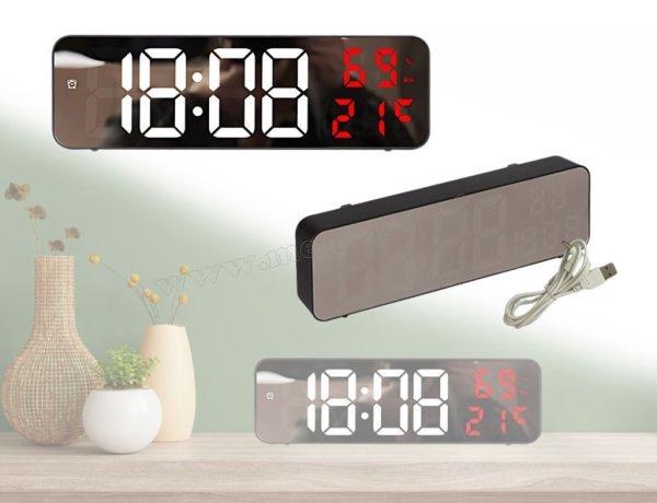 Digitális ébresztőóra hőmérséklet és páratartalom mérővel M7369CZE