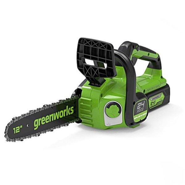 Láncfűrész akkumulátoros Greenworks® GD24CS30 24V 3/8" 1.1 mm 45 szem
- 4Ah akkuval és 2Ah töltővel - eredeti minőségi alkatrész*